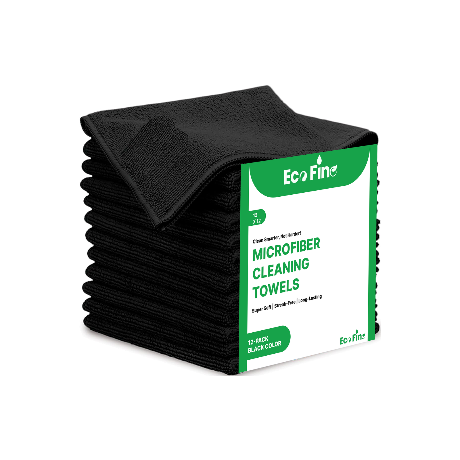 EcoFine Microfiber Cloth - 12" x 12" - 320 GSM