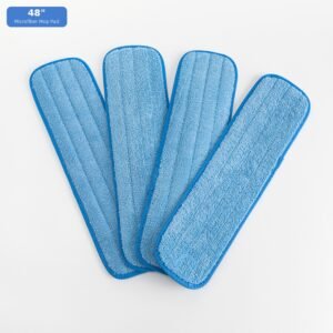 Reusable industrial microfiber mop pad for facility management cleaning