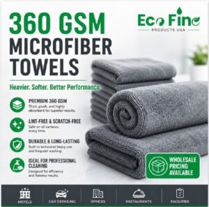 360 GSM microfiber towels
