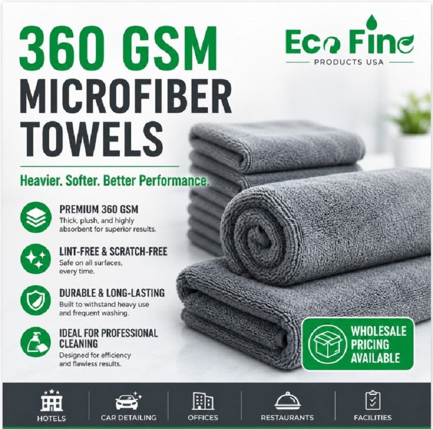 360 GSM microfiber towels