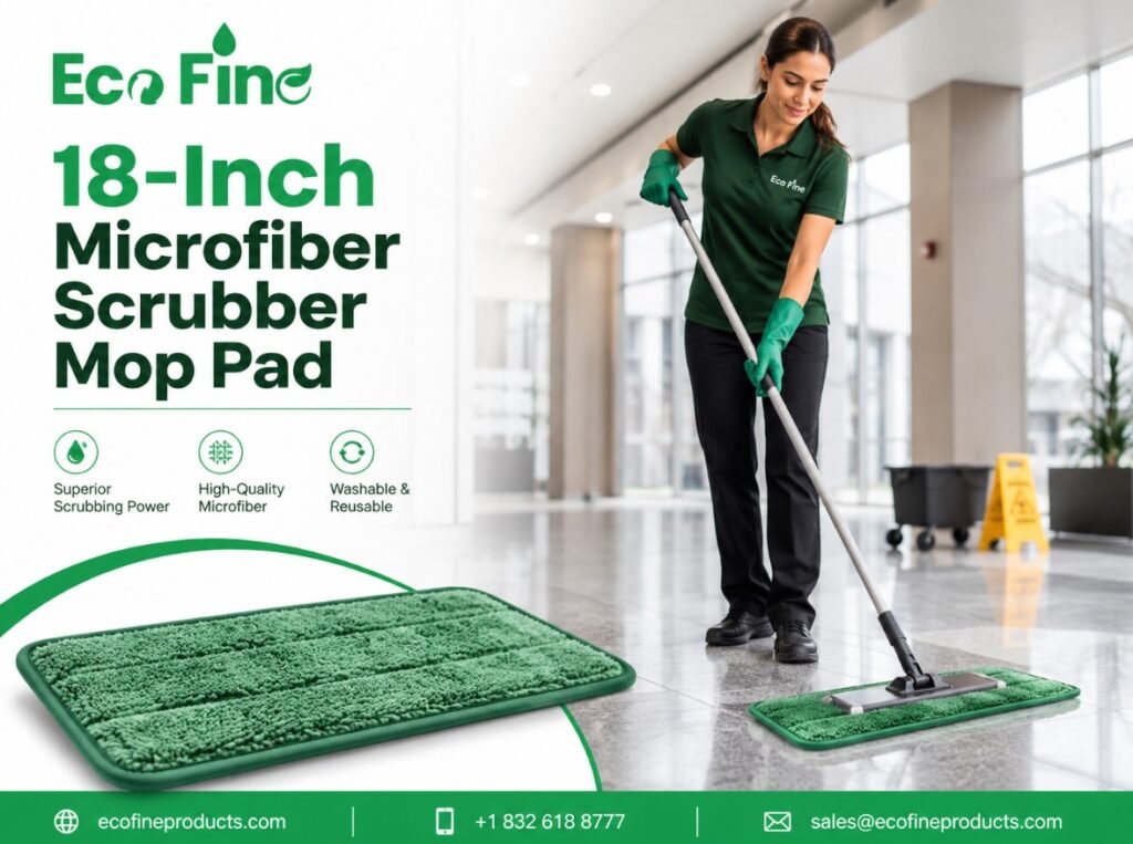 18-Inch Microfiber Scrubber Mop Pad Wholesale