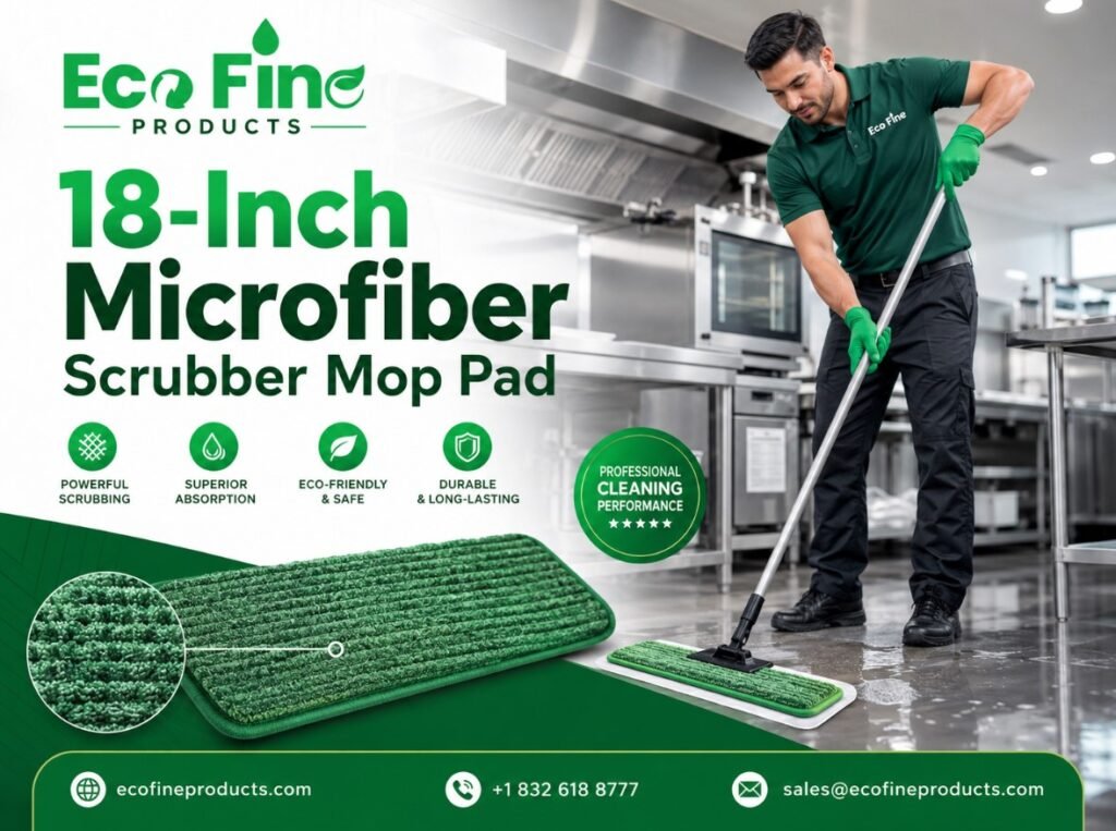 18-Inch Microfiber Scrubber Mop Pad Wholesale