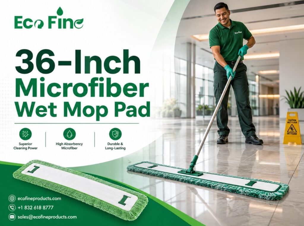 36-Inch Microfiber Wet Mop Pad Wholesale