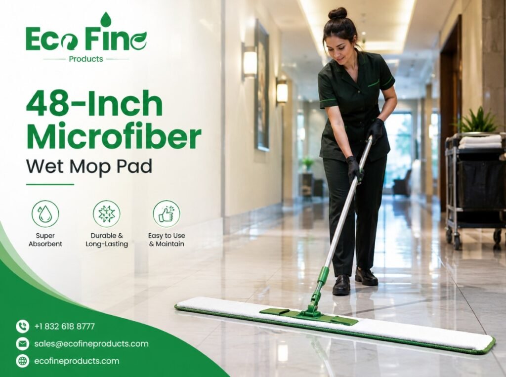 48-Inch Microfiber Wet Mop Pad Wholesale