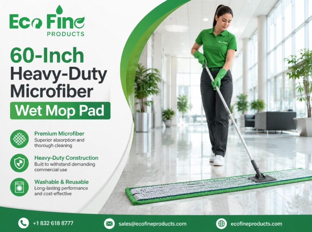 60-Inch Heavy-Duty Microfiber Wet Mop Pad