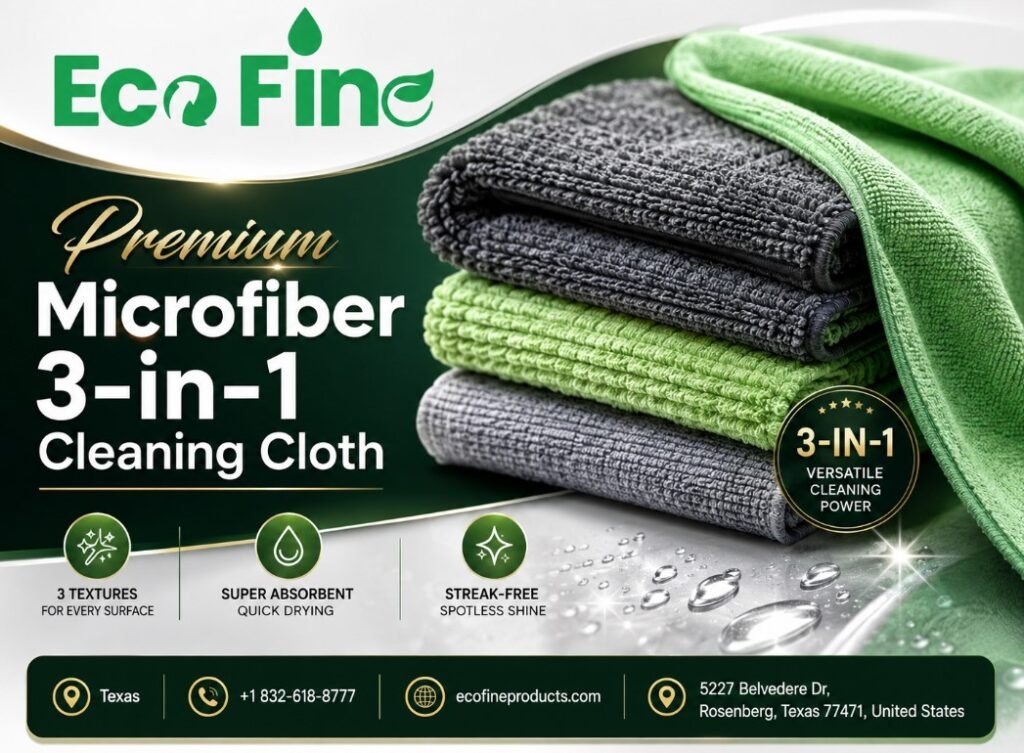 Microfiber 3-In-1 Cleaning Cloth