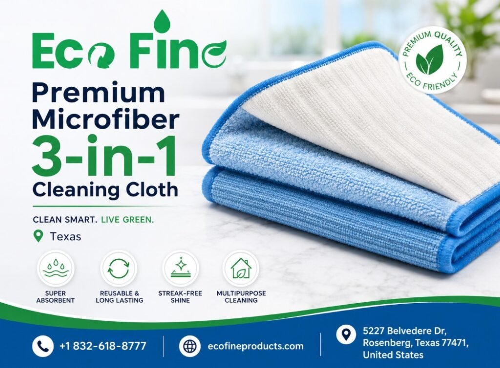 Microfiber 3-In-1 Cleaning Cloth
