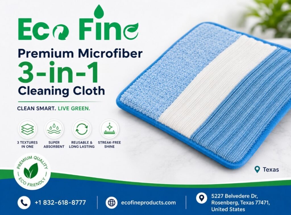 Microfiber 3-In-1 Cleaning Cloth