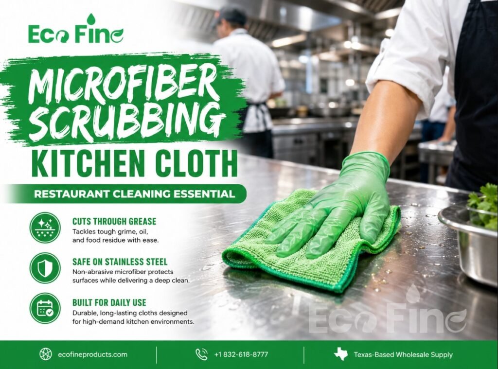 Shiny Glass Microfiber Cloth For Hotels
