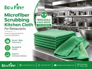 Microfiber Scrubbing Kitchen Cloth For Restaurants
