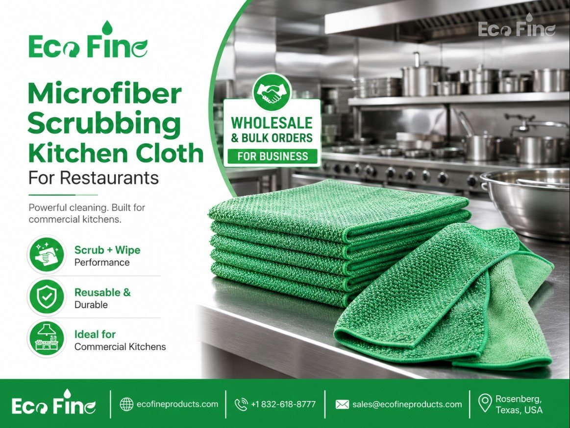 Microfiber Scrubbing Kitchen Cloth For Restaurants