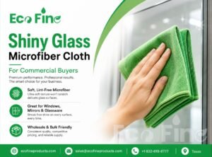 Shiny Glass Microfiber Cloth For Hotels