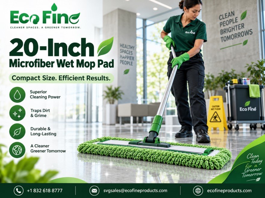 20-Inch Microfiber Wet Mop Pad