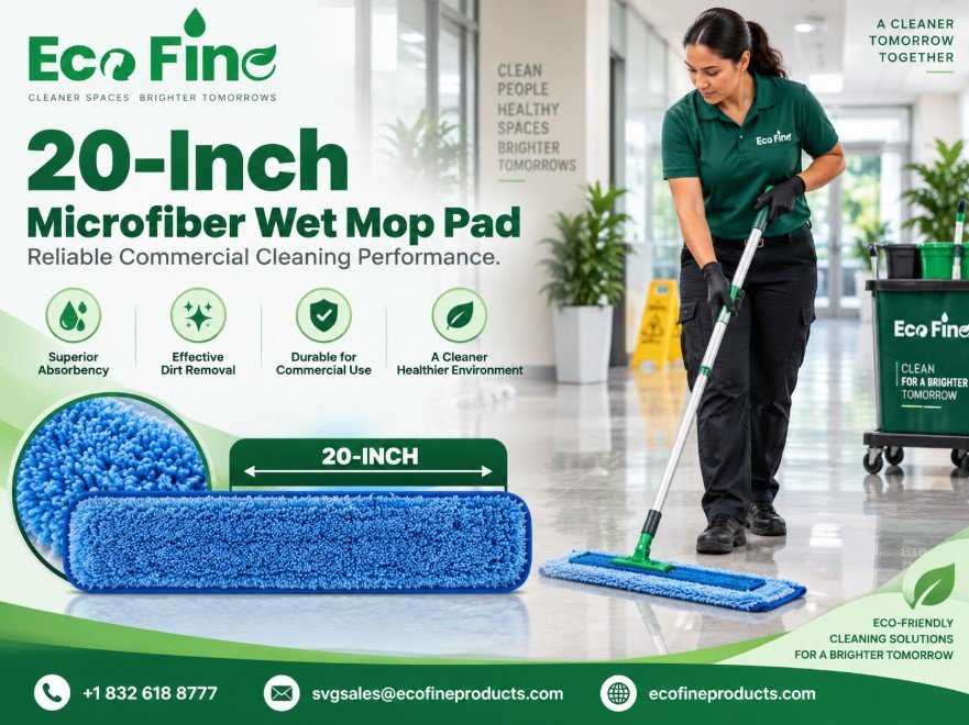 20-Inch Microfiber Wet Mop Pad