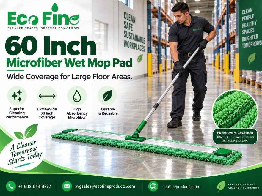 60 Inch Microfiber Wet Mop Pad