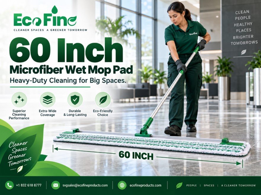 60 Inch Microfiber Wet Mop Pad