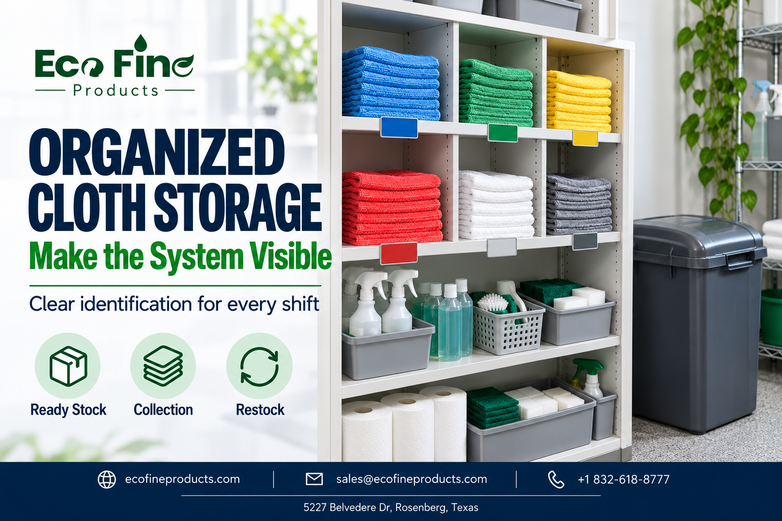 EcoFine Products: Organized Cloth Storage — Make the System Visible.