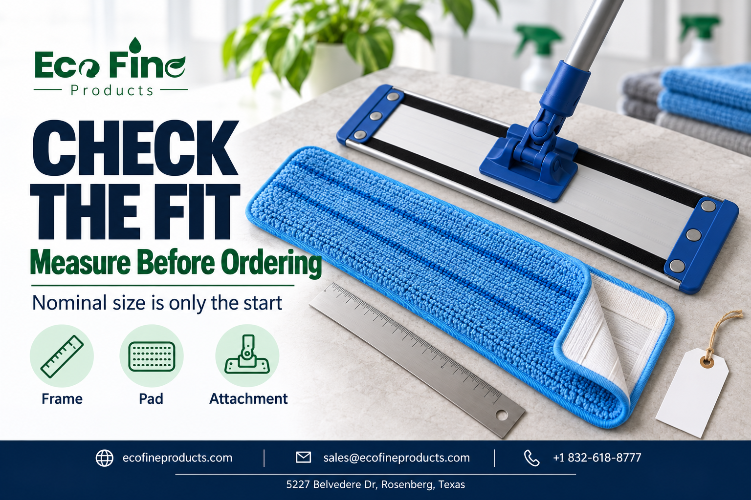 EcoFine Products: Check The Fit — Measure Before Ordering.